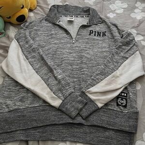 PINK quarter zip jacket size m 0152